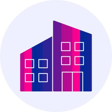 Ofis web simgesi, vektör illüstrasyonu              