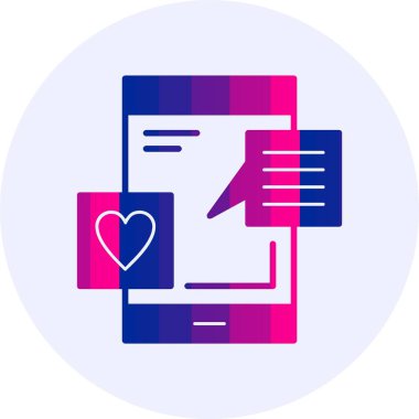 Sosyal ortam simgesi vektör illüstrasyon tasarımı