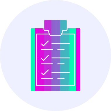 Kontrol listesi web simgesi, basit vektör illüstrasyonu 