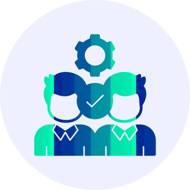 Ortaklık web simgesi, basit vektör illüstrasyonu