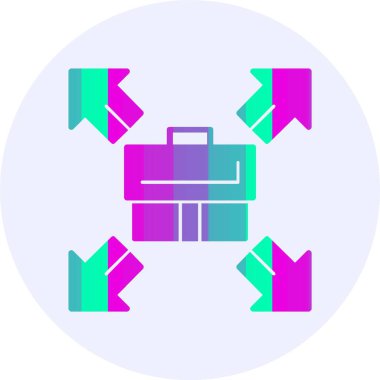 Evrak çantası genişleme kavramının vektör illüstrasyonu