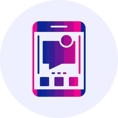 Mesajlar. Web simgesi basit illüstrasyon