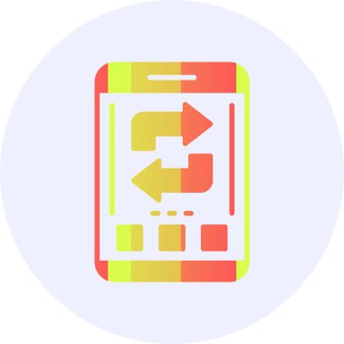 Yenile. Web simgesi basit illüstrasyon