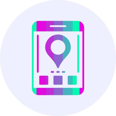 konum. Web simgesi basit illüstrasyon