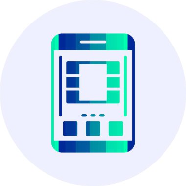 Video simgesi, basit vektör illüstrasyonu