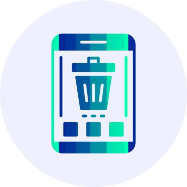 Çöp. Web simgesi basit illüstrasyon