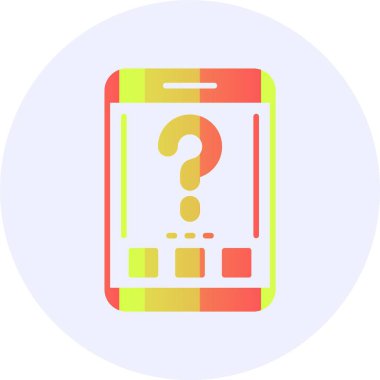 Soru işareti. Web simgesi basit illüstrasyon