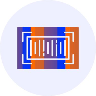Barkod web simgesi, basit vektör illüstrasyonu