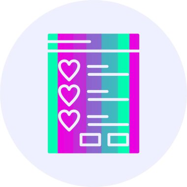 dilek listesi web simgesi, vektör çizim