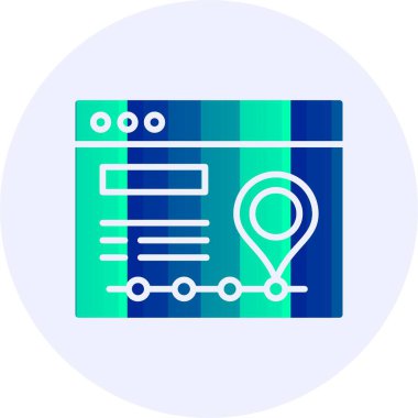 İzleme web simgesi, basit vektör illüstrasyonu