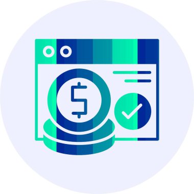 Elektronik ödeme. Web simgesi basit illüstrasyon                                     