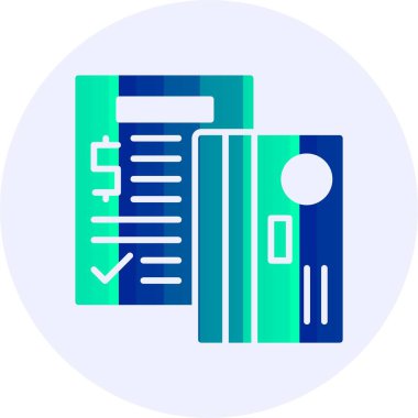 Kredi danışmanı. Web simgesi vektör illüstrasyonu                            