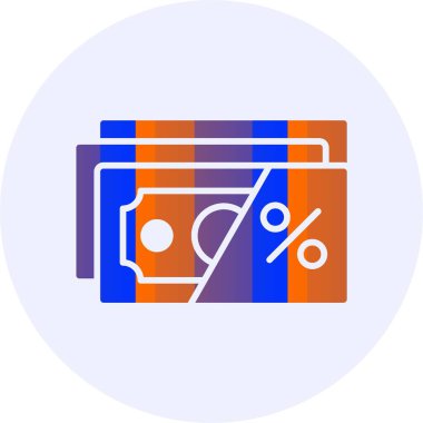 Vergi indirgeme simgesi, vektör illüstrasyonu