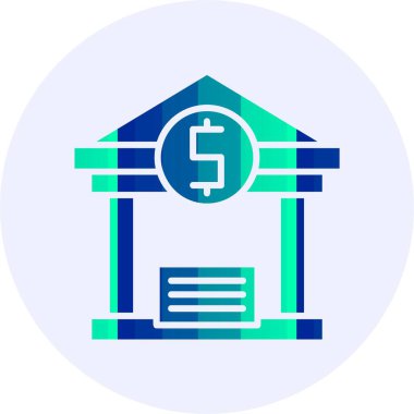 Vergi dairesi. Web simgesi vektör illüstrasyonu                            