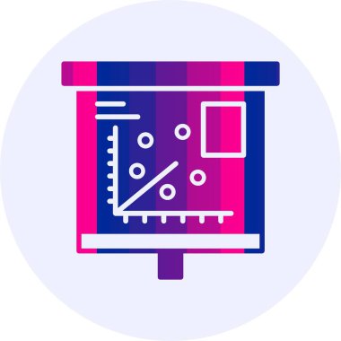 Scatter Çizim simgesinin vektör çizimi