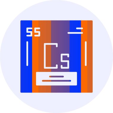 Sezyum, ağ basit kimyasal element simgesi