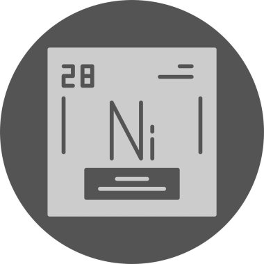 Kimyasal element simgesi, vektör illüstrasyonu basit tasarım