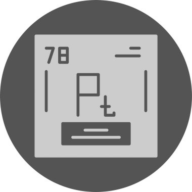 Kimyasal element simgesi, vektör illüstrasyonu basit tasarım