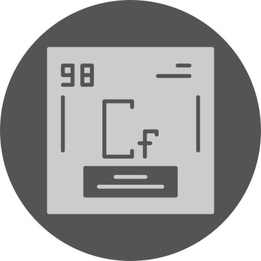 Kimyasal element simgesi, vektör illüstrasyonu basit tasarım