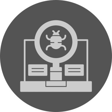  Dizüstü bilgisayar simgesi, vektör illüstrasyonu basit tasarım üzerindeki Arama Hatası