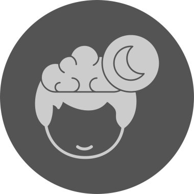 DND simgesine sahip beyin basit illüstrasyon