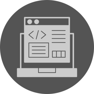 dizüstü bilgisayar simgesi, vektör illüstrasyonu basit tasarım