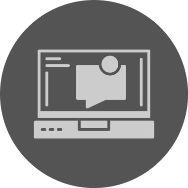 dizüstü bilgisayar simgesi, vektör illüstrasyonu basit tasarım