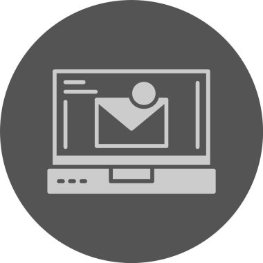 posta web simgesi, basit vektör illüstrasyonu