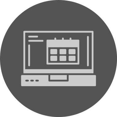 Takvim web simgesi, basit vektör illüstrasyonu