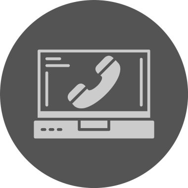 Telefon web simgesi, basit vektör çizim