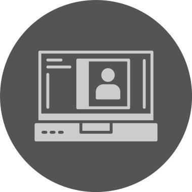 Kişi web simgesi, basit vektör illüstrasyonu