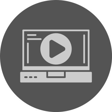 Oynayın. Web simgesi basit illüstrasyon 