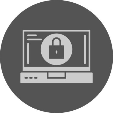 Kilit. Web simgesi basit illüstrasyon 