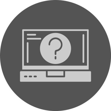 Dizüstü bilgisayar simgesi, vektör illüstrasyonu basit tasarım