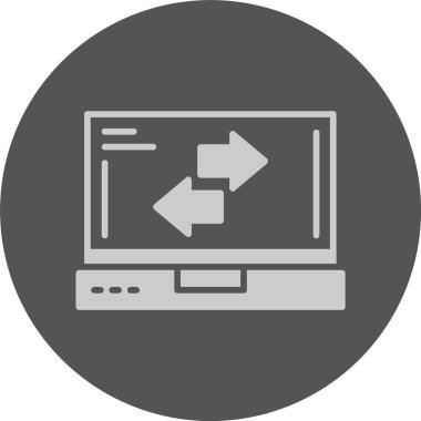 Laptop simgesini yenile, vektör illüstrasyonu basit tasarım