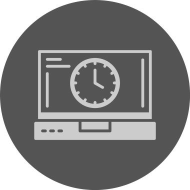 Saat simgesi vektör illüstrasyonu 