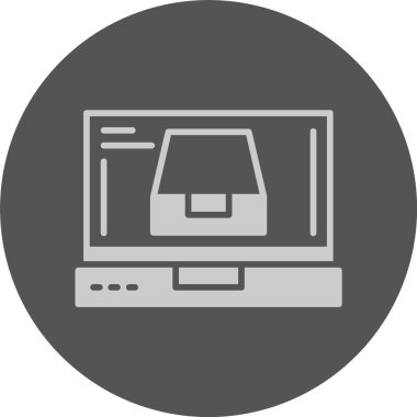 dizüstü bilgisayar simgesi, vektör illüstrasyonu basit tasarım