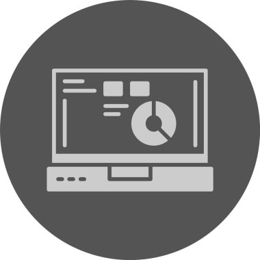 dizüstü bilgisayar simgesi, vektör illüstrasyonu basit tasarım