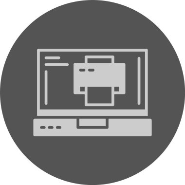 dizüstü bilgisayar simgesi, vektör illüstrasyonu basit tasarım