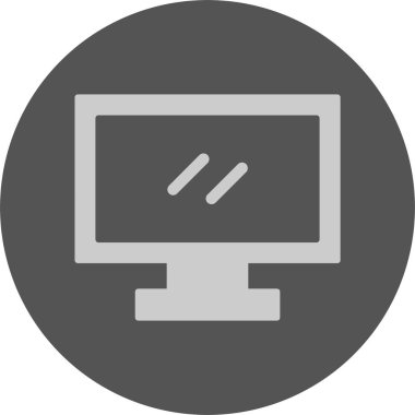 LCD web simgesi, basit vektör illüstrasyonu