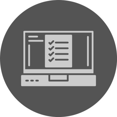 Kontrol listesi web simgesi, basit vektör illüstrasyonu 