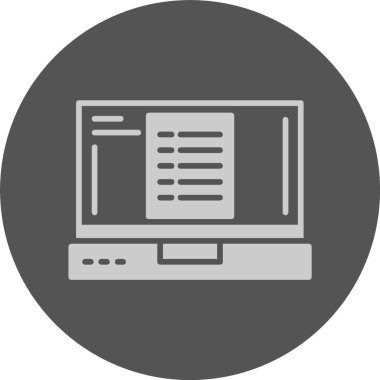 dizüstü bilgisayar simgesi, vektör illüstrasyonu basit tasarım