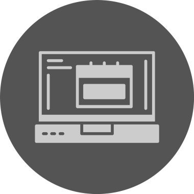 dizüstü bilgisayar simgesi, vektör illüstrasyonu basit tasarım