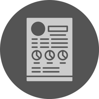 CV web simgesi, basit vektör illüstrasyonu