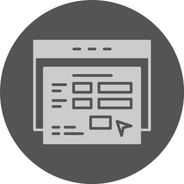 Uygulama Formu Web simgesi, basit vektör illüstrasyonu