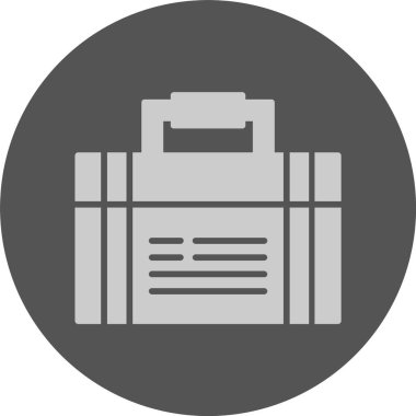 bavul ikonu vektör illüstrasyonu