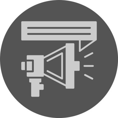 Duyuru web simgesi, basit vektör illüstrasyonu