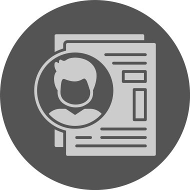 Aday Web simgesi, basit vektör illüstrasyonu