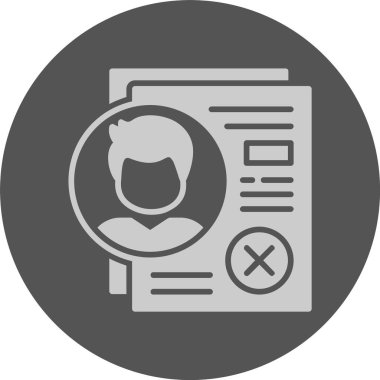 Web simgesini reddet, basit vektör illüstrasyonu