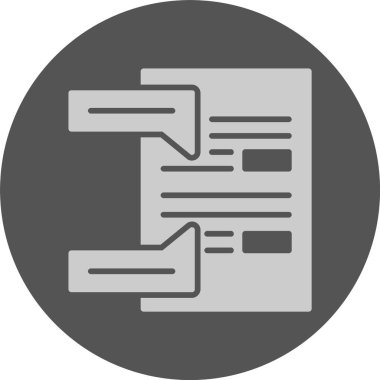 Tavsiye web simgesi, basit vektör illüstrasyonu